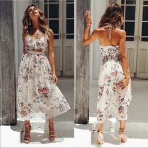 DAY OF DESTINY MIDI DRESS PINK